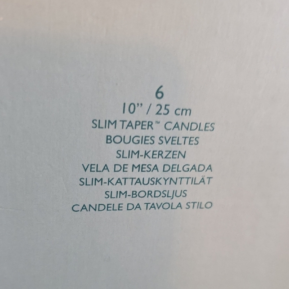 PartyLite Ivory 10" Slim Taper Candles Set 6. NEW - Picture 4 of 5
